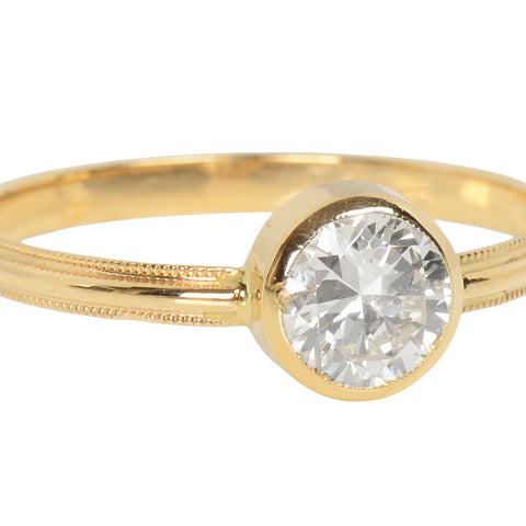 Bezel Set Beauty - Diamond Ring of .90 Carats