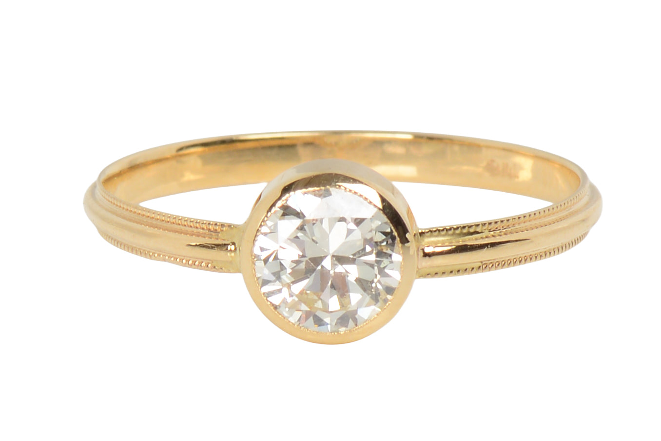 Bezel Set Beauty - Diamond Ring of .90 Carats