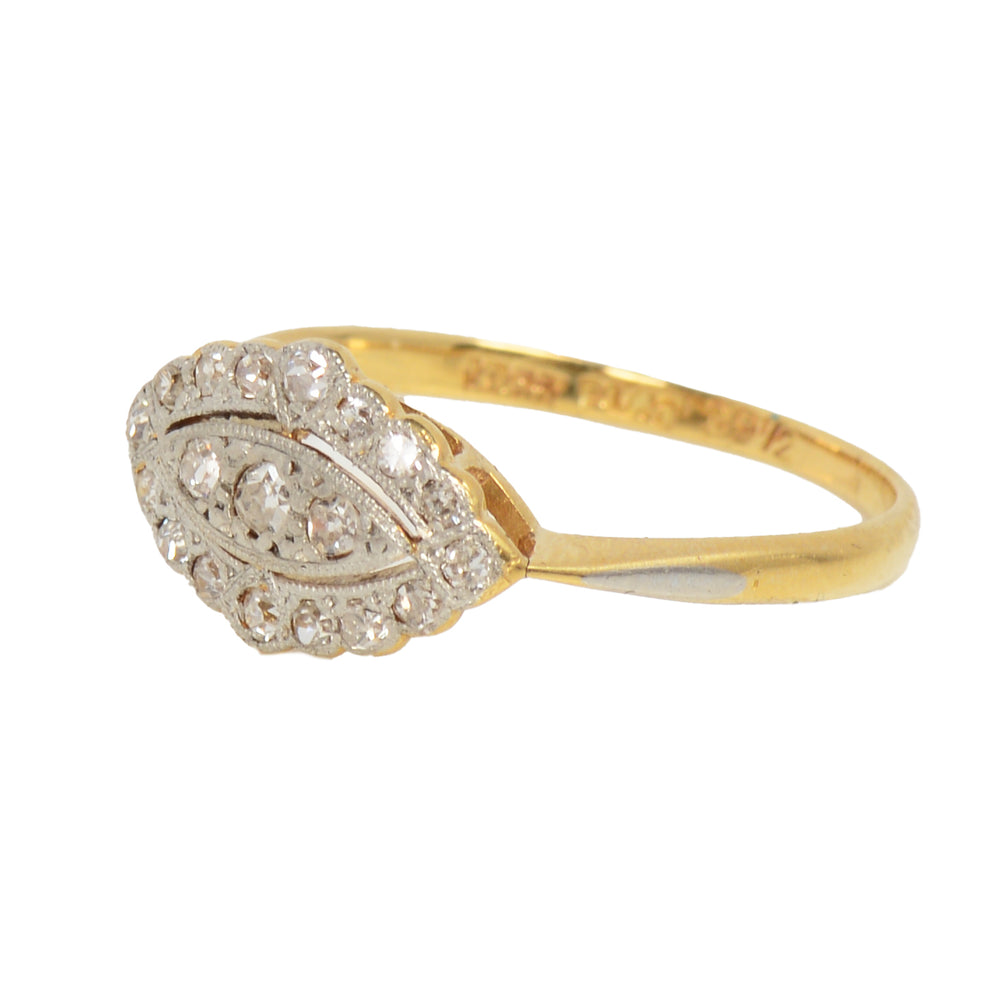 Antique 18k Gold Diamond Engagement Ring c. 1900
