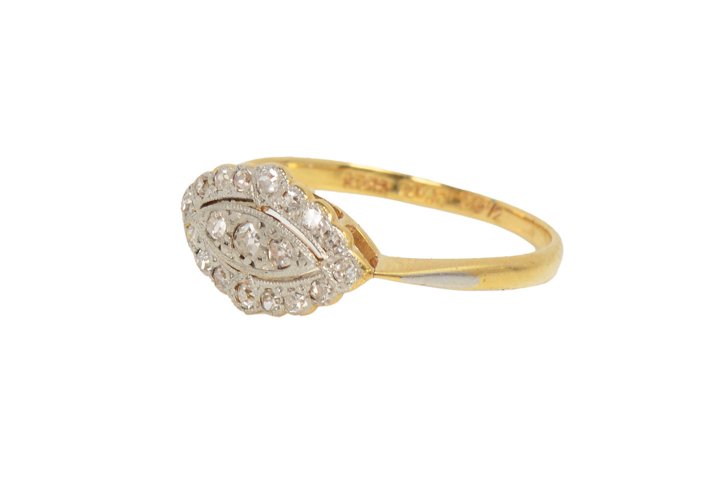 Antique 18k Gold Diamond Engagement Ring c. 1900