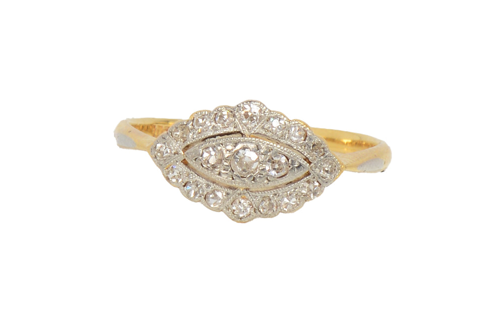 Antique 18k Gold Diamond Engagement Ring c. 1900