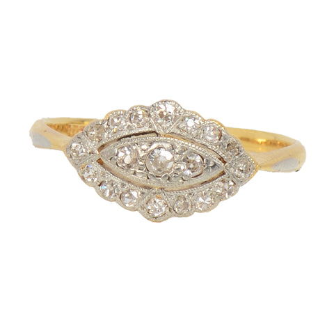 Antique 18k Gold Diamond Engagement Ring c. 1900