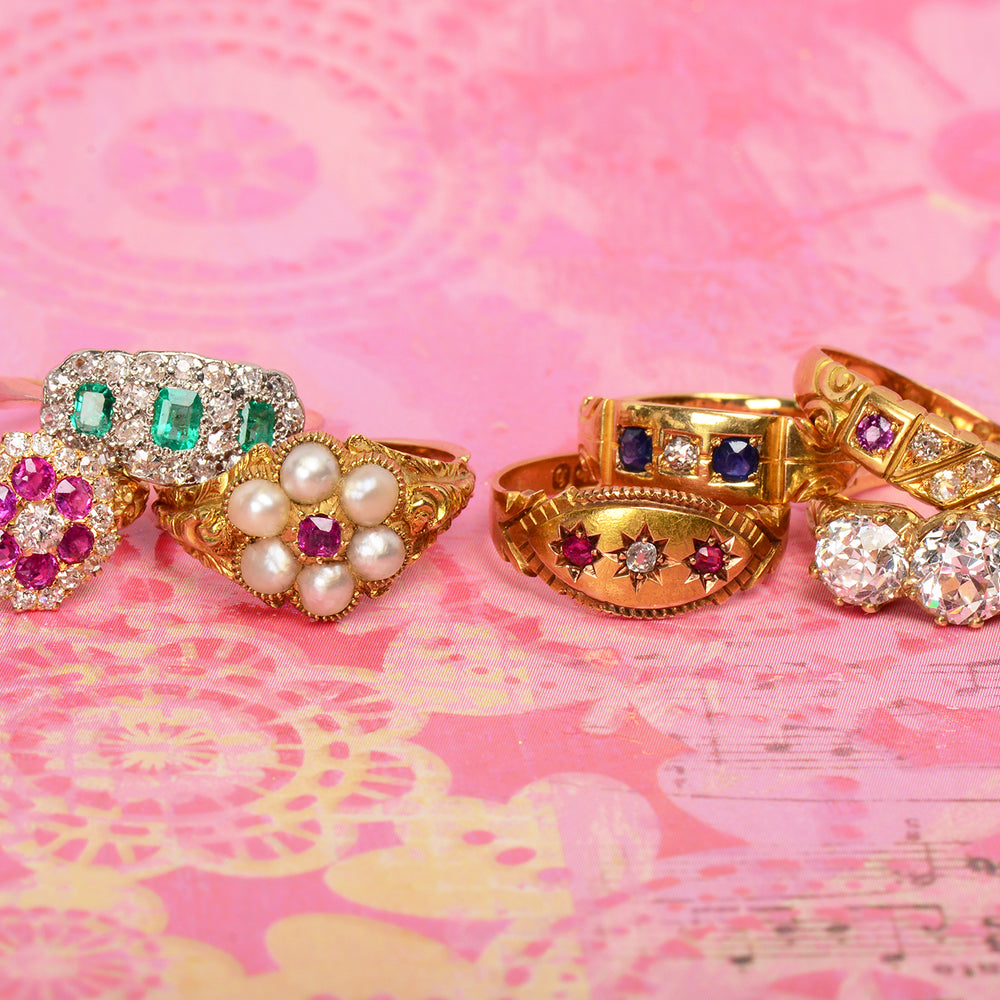 
                      
                        Three Old European Cut Diamond Trilogy Ring of 3.16 Carats
                      
                    