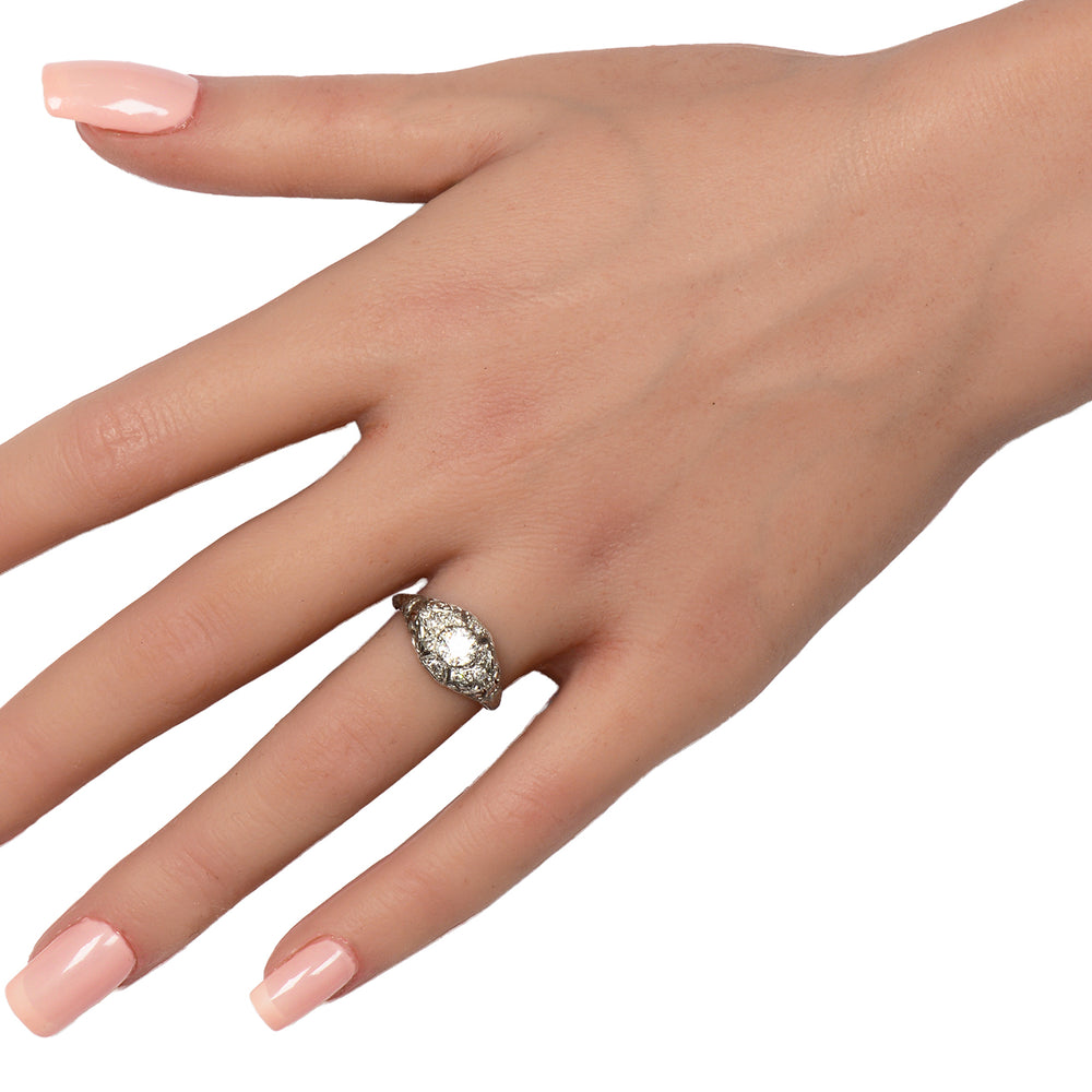 
                      
                        Kinscherf Diamond Platinum Art Deco Ring
                      
                    