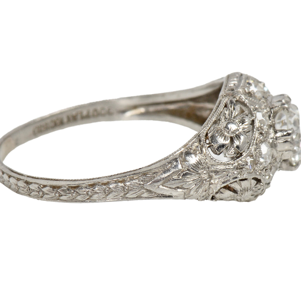 
                      
                        Kinscherf Diamond Platinum Art Deco Ring
                      
                    