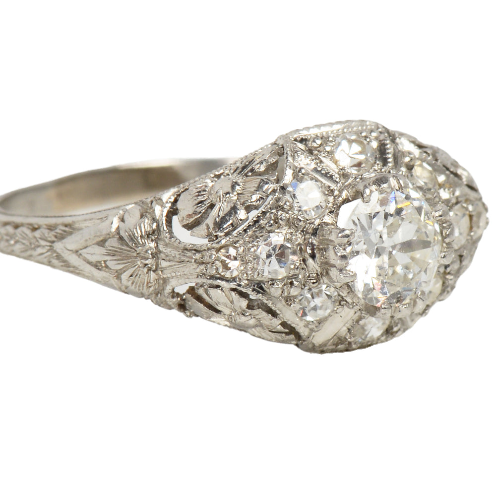 
                      
                        Kinscherf Diamond Platinum Art Deco Ring
                      
                    
