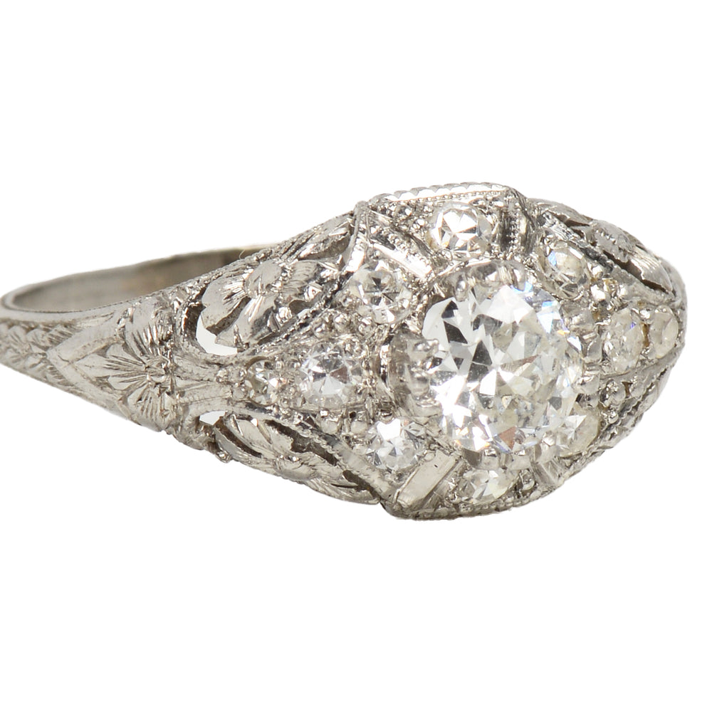 Kinscherf Diamond Platinum Art Deco Ring