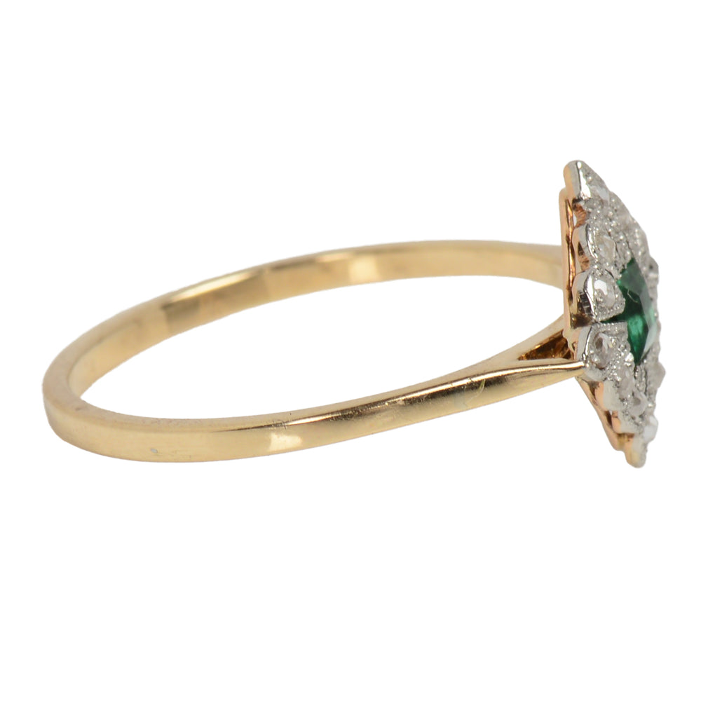 
                      
                        Good Things - Emerald Diamond Antique Ring
                      
                    