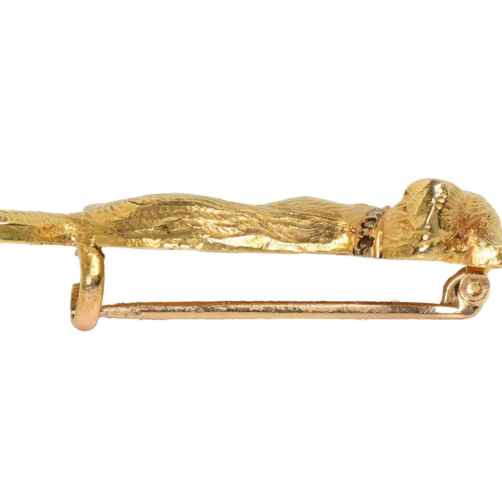
                      
                        Furrever Yours - Antique Gold Ruby Diamond Cat Brooch
                      
                    