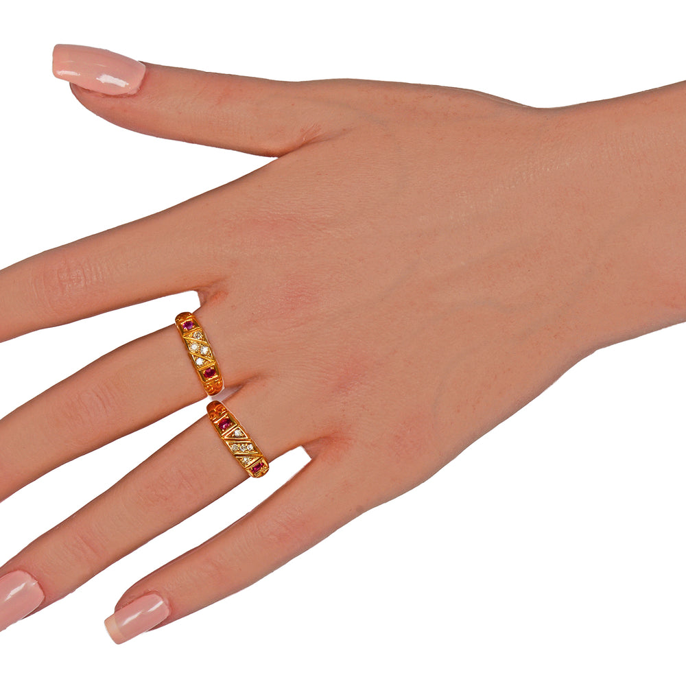 
                      
                        Antique Pair of Matching Wedding Bands of 1892
                      
                    