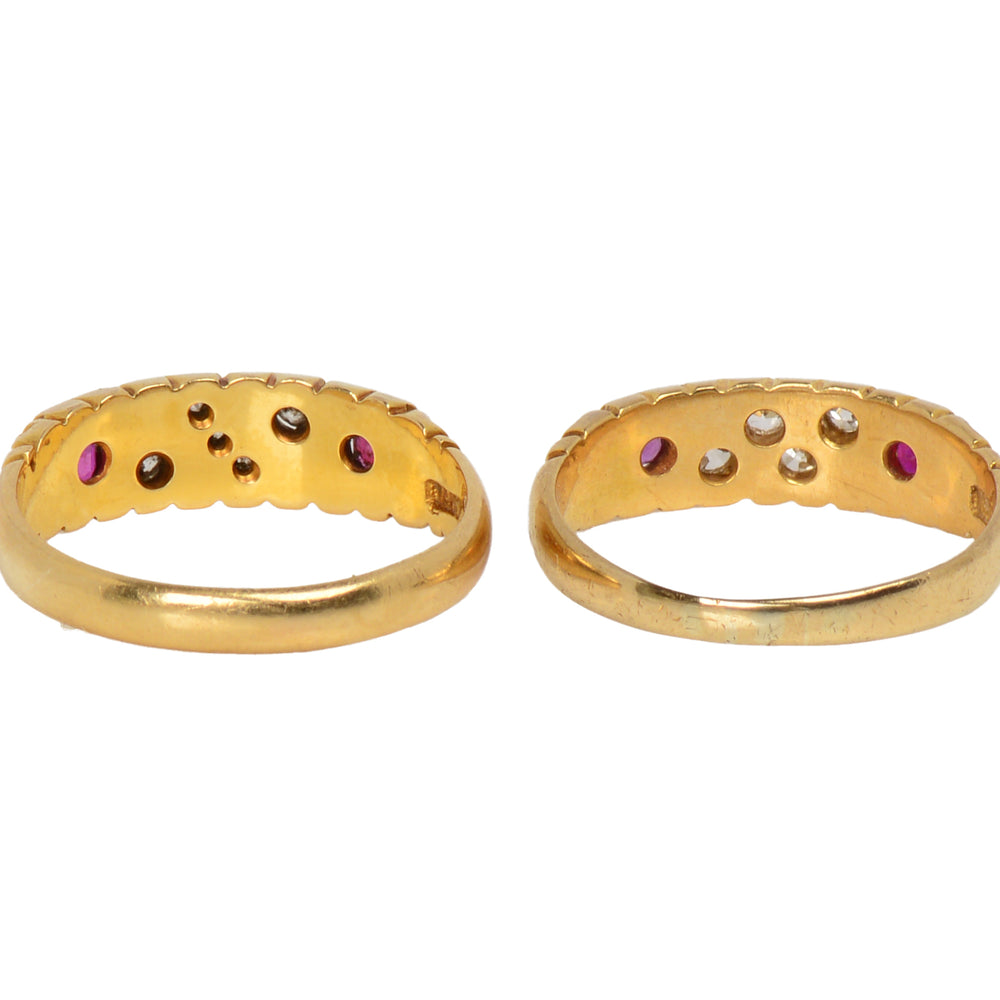 
                      
                        Antique Pair of Matching Wedding Bands of 1892
                      
                    