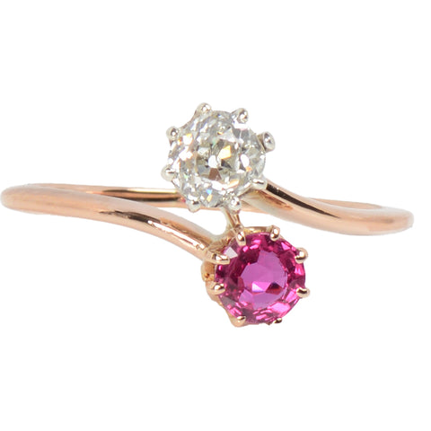 The Kiss - Moi et Toi Ruby Diamond Ring