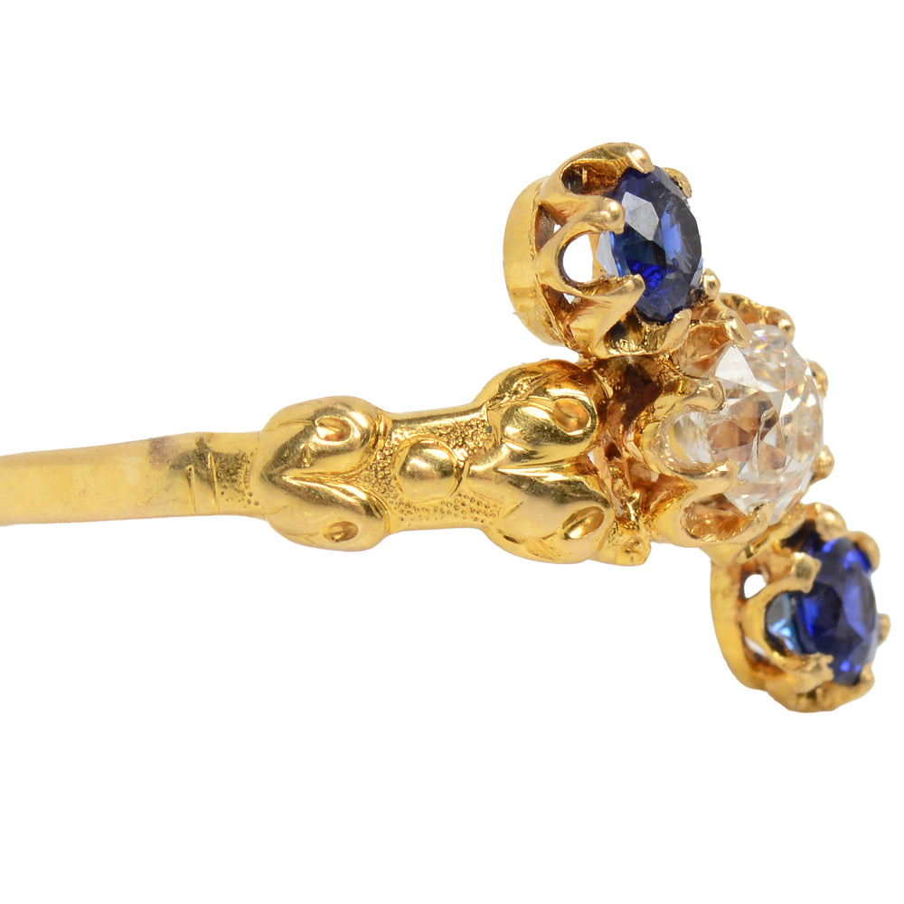 
                      
                        Upward Journey - Vivid Sapphire Diamond Antique Ring
                      
                    