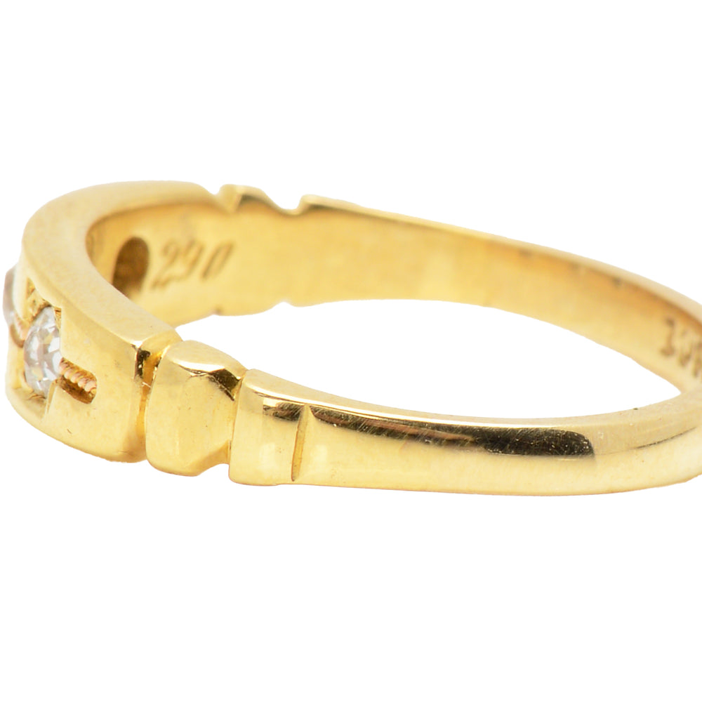 
                      
                        Antique Three Diamond 18k Gold Edwardian Ring
                      
                    
