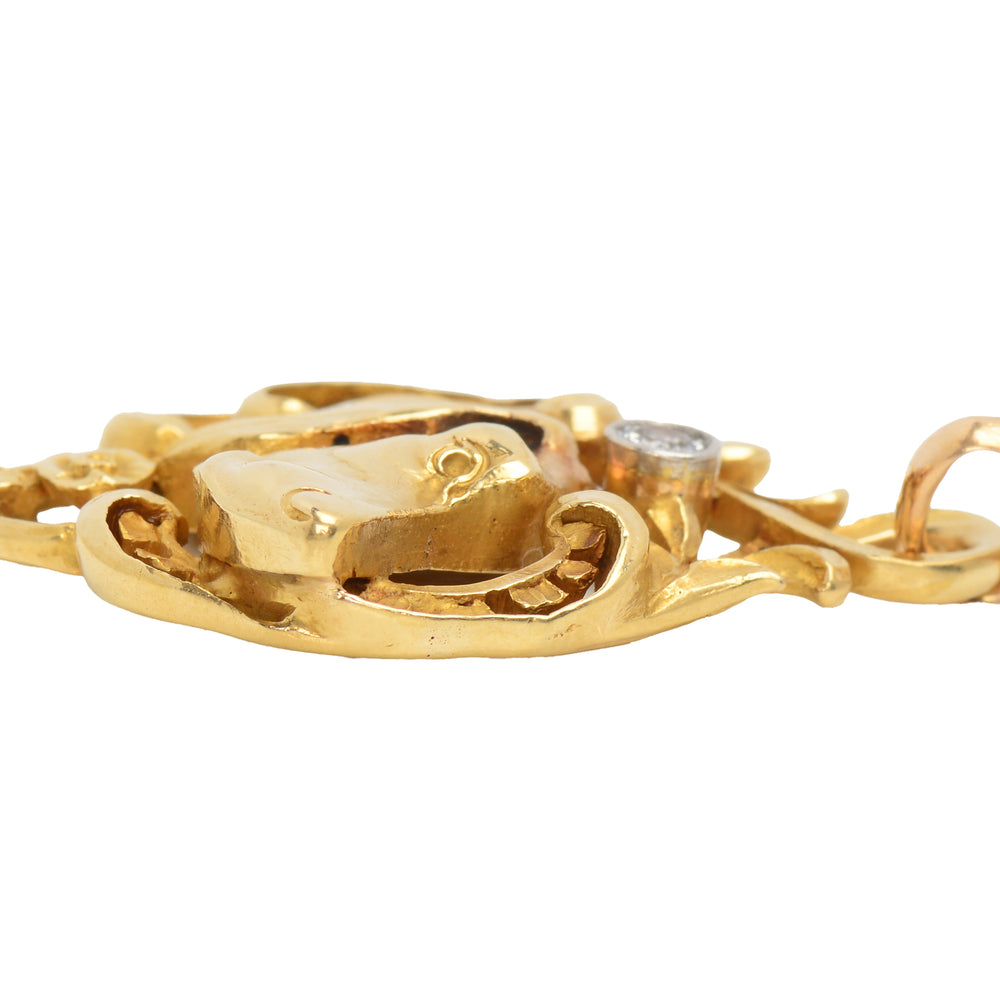 
                      
                        Superlative Diamond 18k Gold Spaniel Dog Pendant
                      
                    