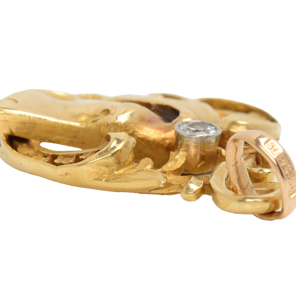
                      
                        Superlative Diamond 18k Gold Spaniel Dog Pendant
                      
                    