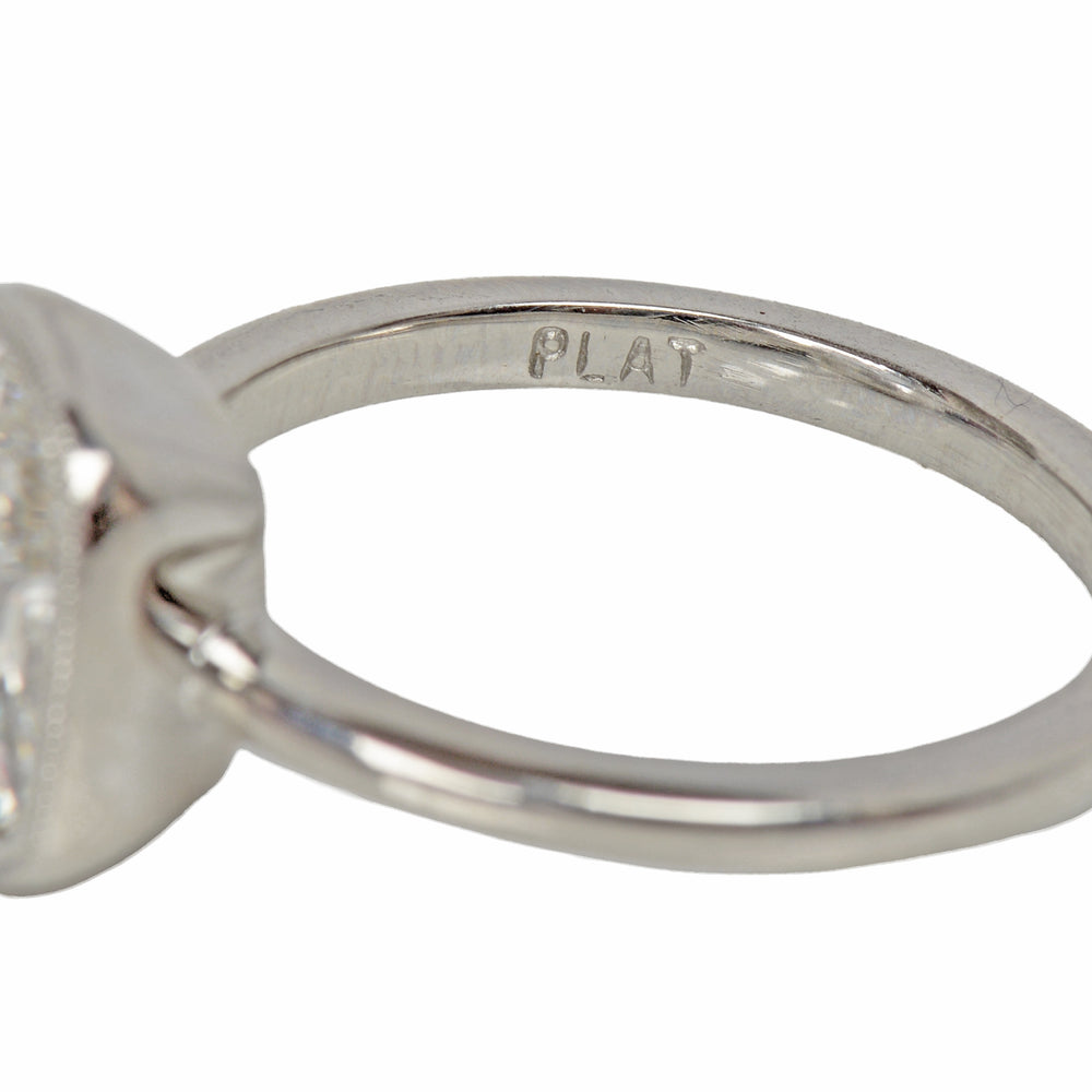 
                      
                        Antique Cushion Cut Diamond Platinum Ring
                      
                    