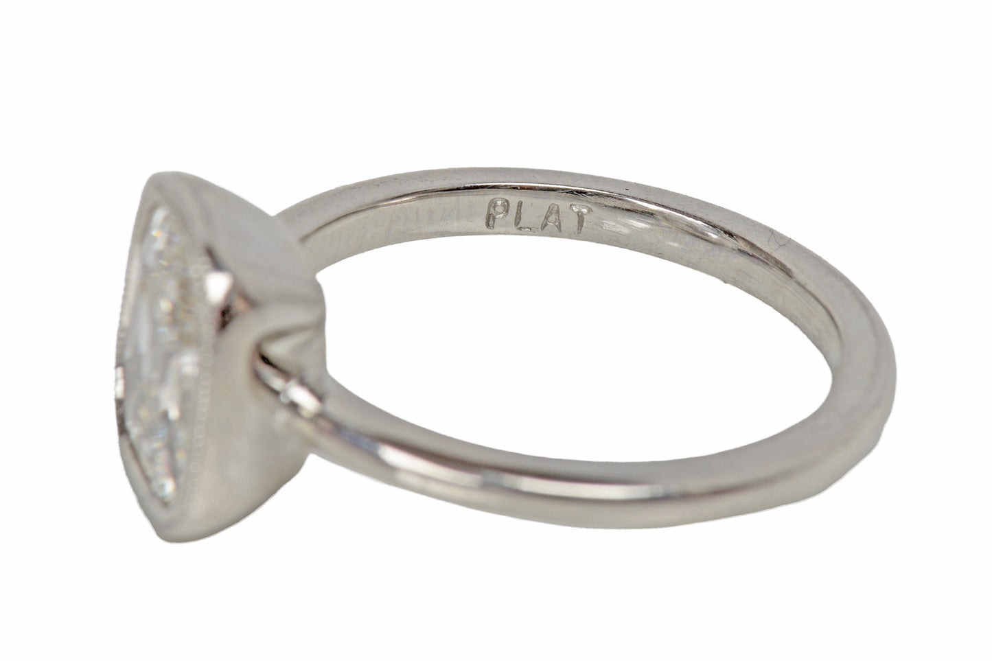 Antique Cushion Cut Diamond Platinum Ring