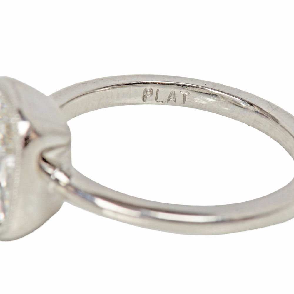
                      
                        Antique Cushion Cut Diamond Platinum Ring
                      
                    