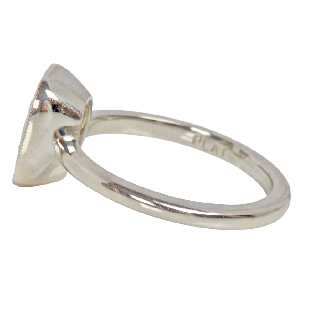 
                      
                        Antique Cushion Cut Diamond Platinum Ring
                      
                    