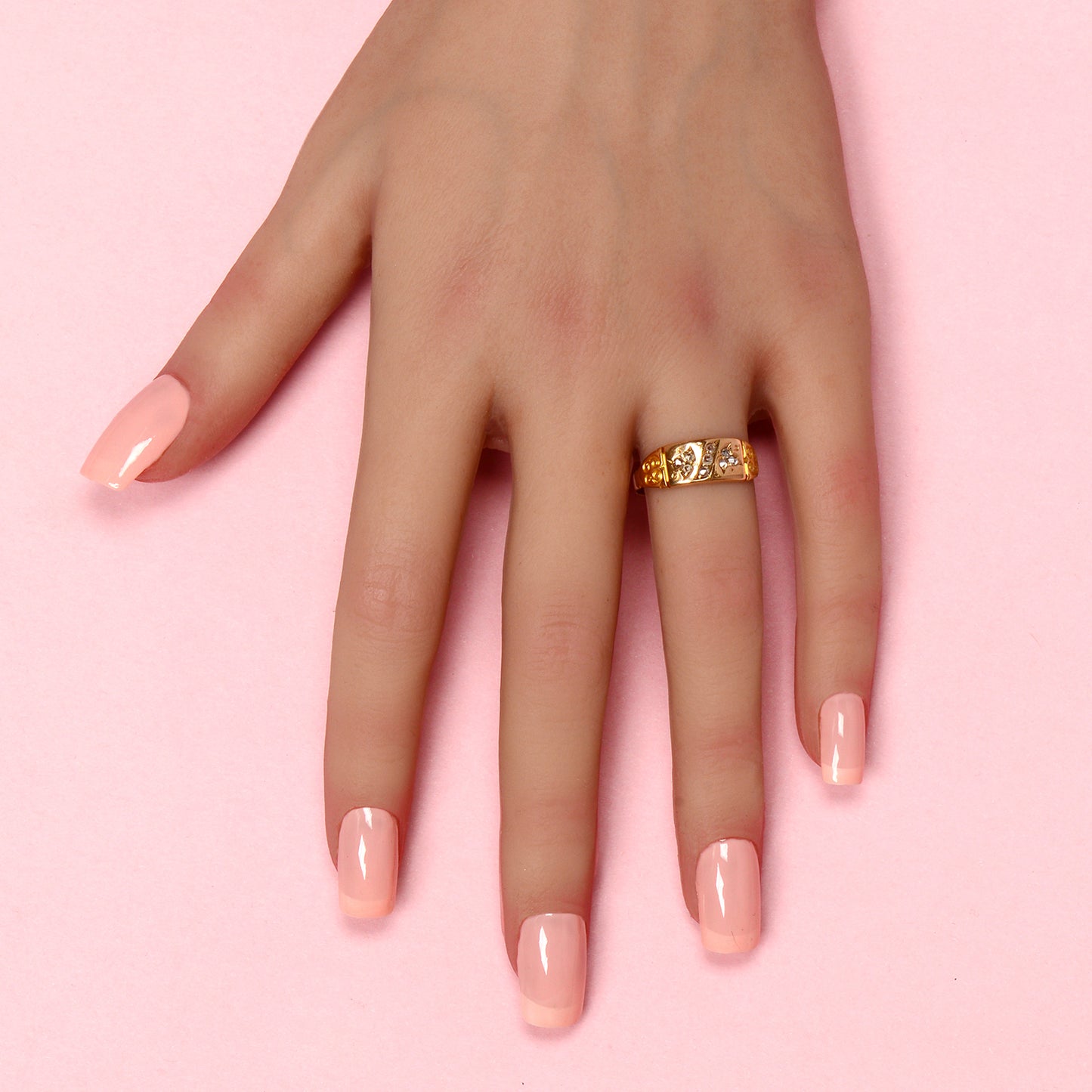 Ivy Leaf Motif Antique Diamond Gold Ring