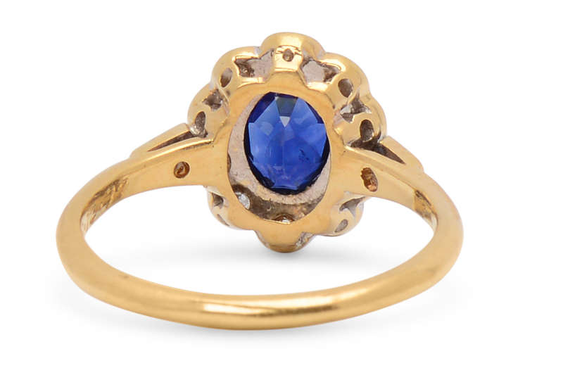 A Christmas Gift from 1937 - Sapphire Diamond Ring