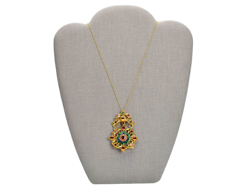
                      
                        Georgian Grandeur - Emerald Garnet Pendant
                      
                    