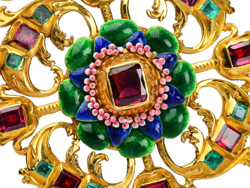 
                      
                        Georgian Grandeur - Emerald Garnet Pendant
                      
                    