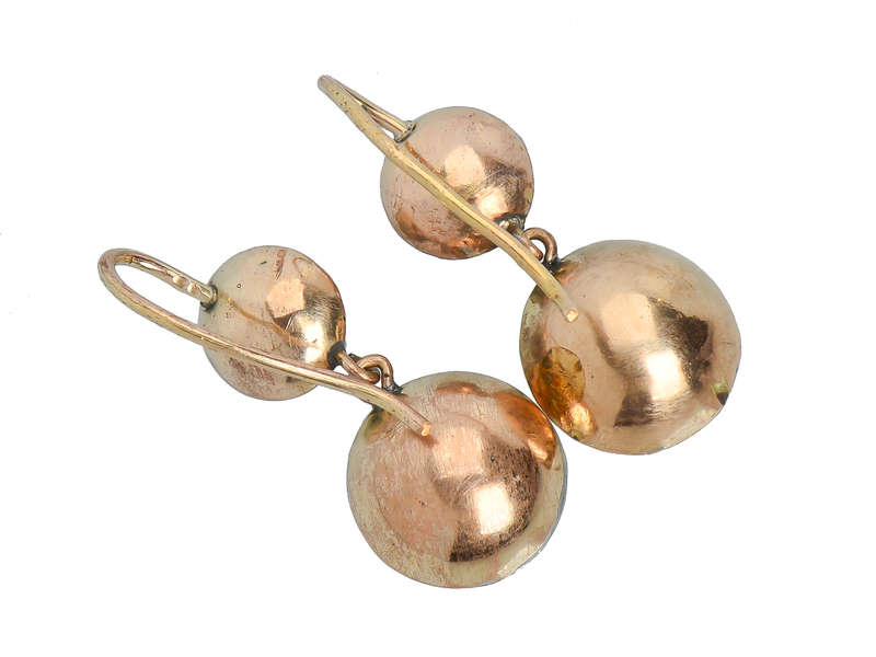 Antique Georgian Double Drop Paste Earrings