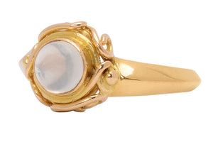 Victorian Serene - Moonstone Solitaire Ring