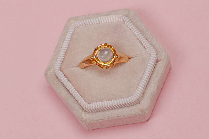 
                      
                        Victorian Serene - Moonstone Solitaire Ring
                      
                    