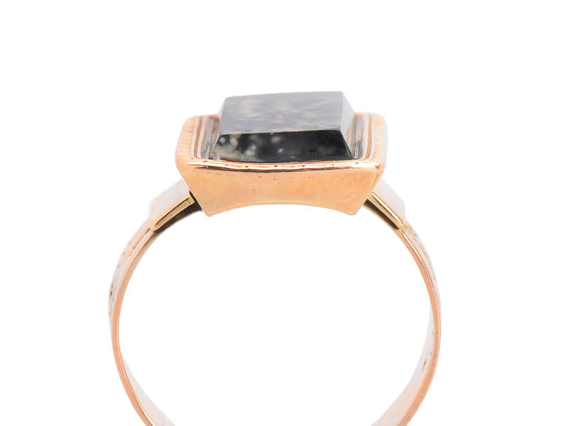 Antique Moss Agate Victorian Ring