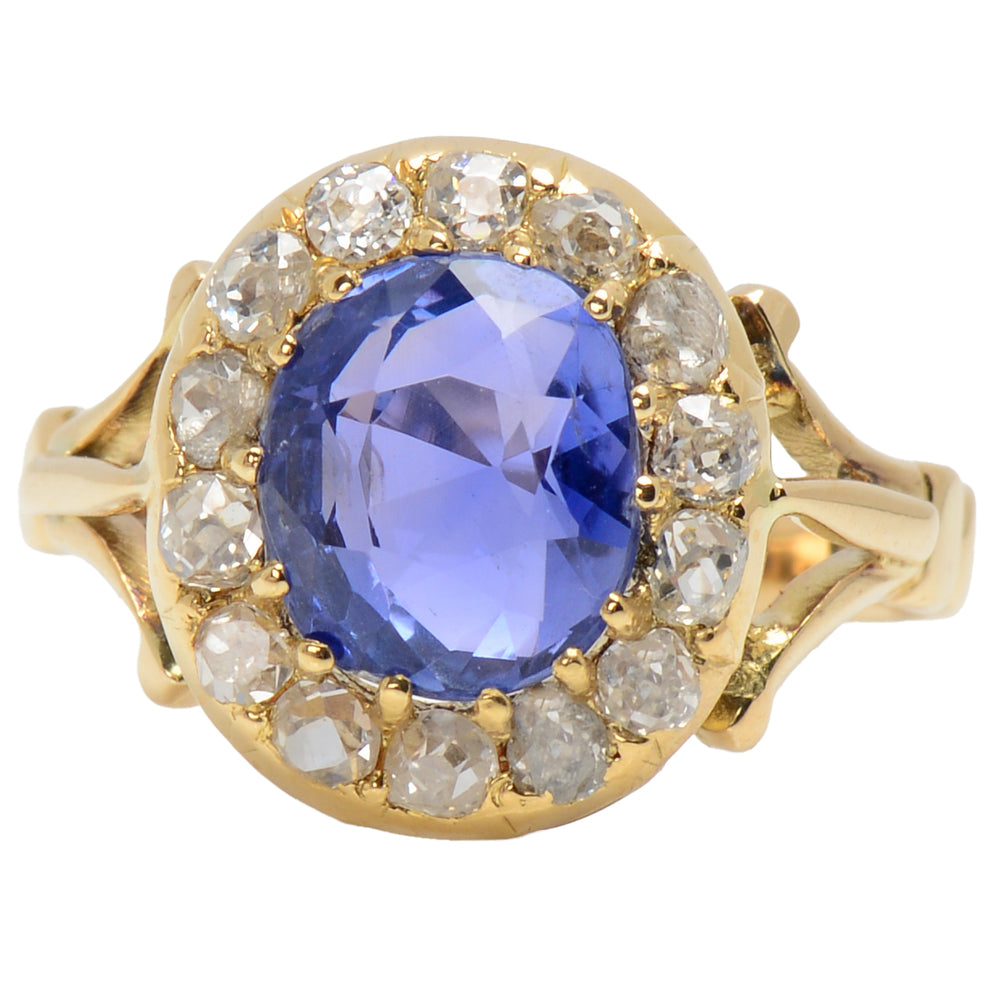 
                      
                        Victorian No Heat Color Shift Sapphire Diamond Ring
                      
                    