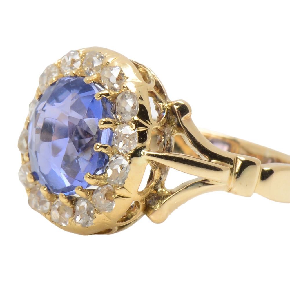 
                      
                        Victorian No Heat Color Shift Sapphire Diamond Ring
                      
                    