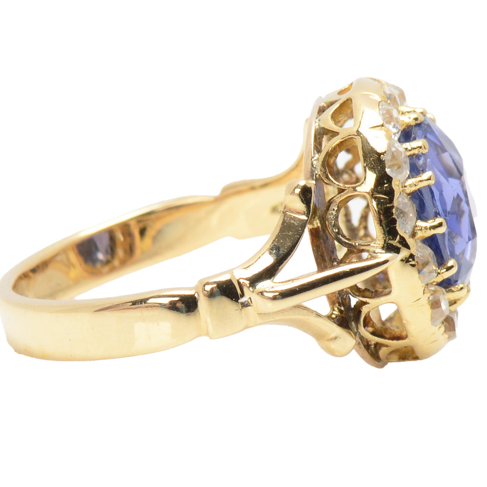 
                      
                        Victorian No Heat Color Shift Sapphire Diamond Ring
                      
                    