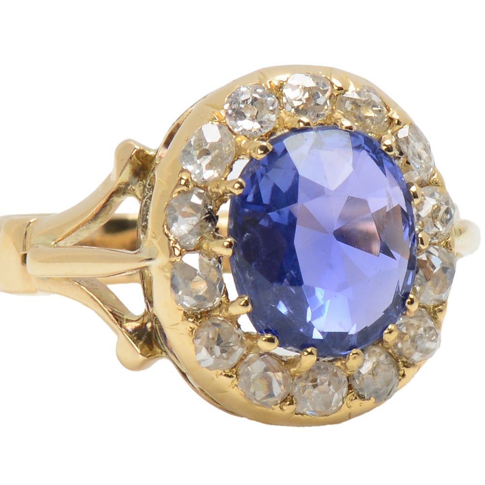
                      
                        Victorian No Heat Color Shift Sapphire Diamond Ring
                      
                    