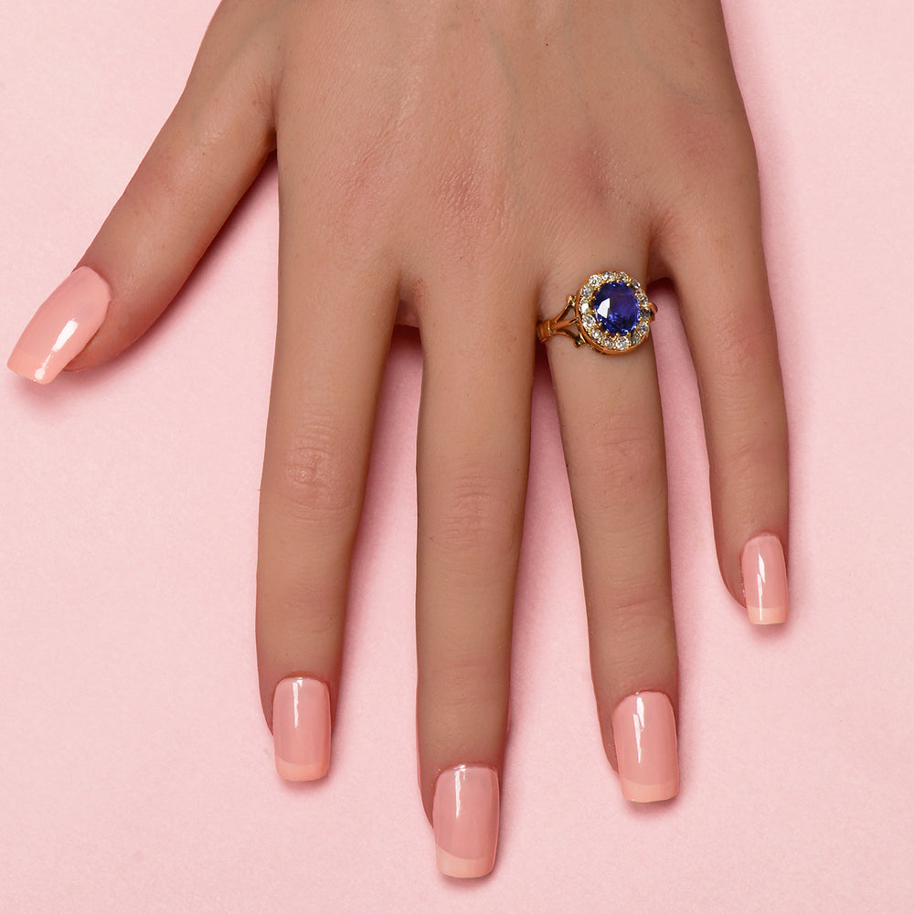 
                      
                        Victorian No Heat Color Shift Sapphire Diamond Ring
                      
                    