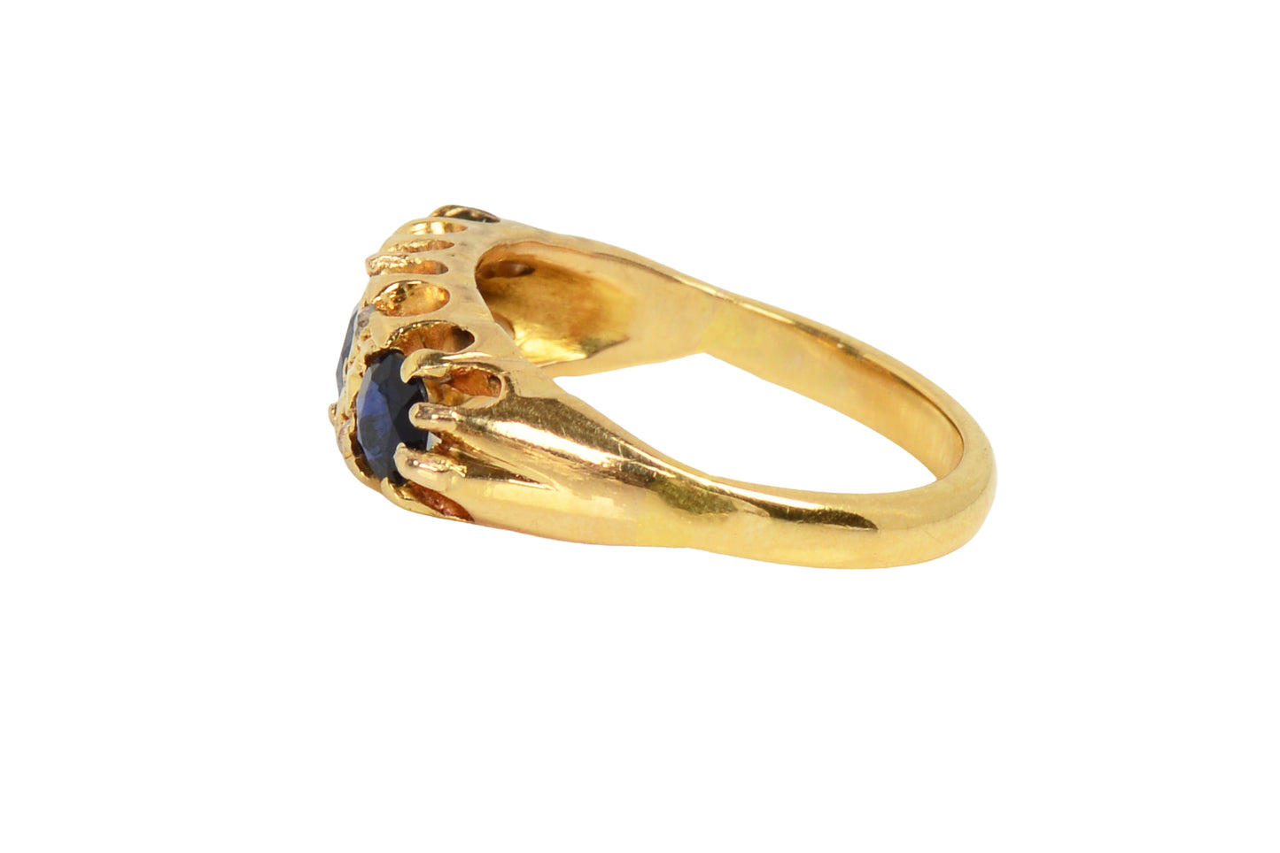 Preservation - Three Sapphire Diamond 18k Ring