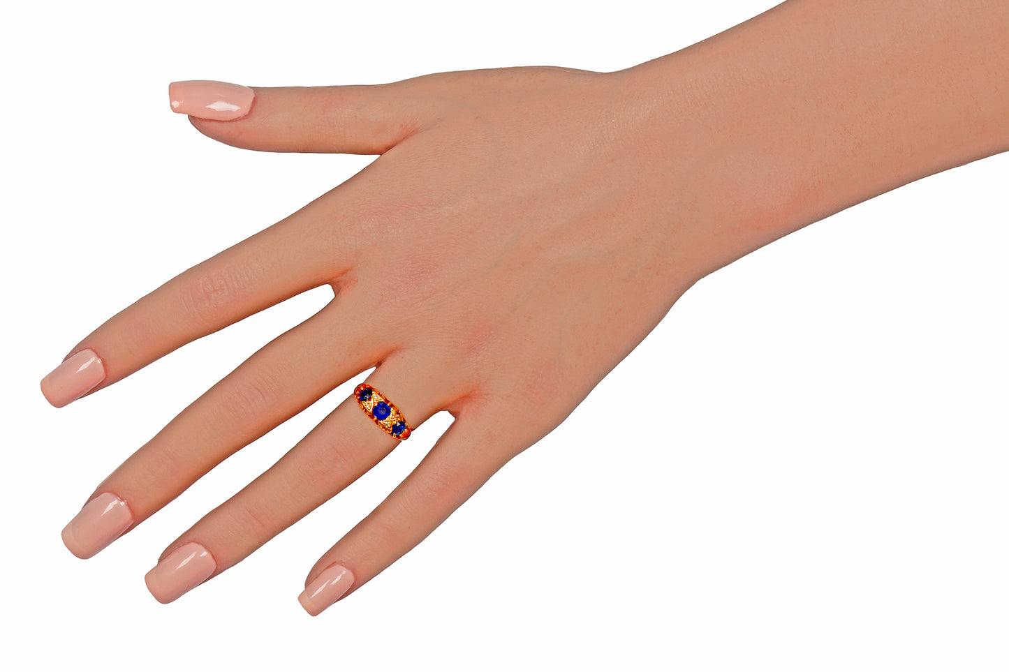 Preservation - Three Sapphire Diamond 18k Ring