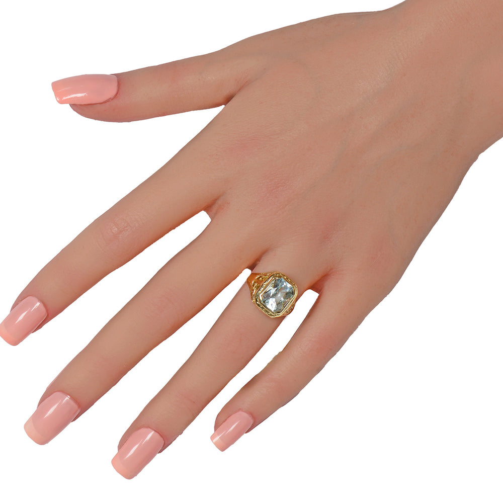 
                      
                        Serenity - Vintage Aquamarine Gold Ring
                      
                    