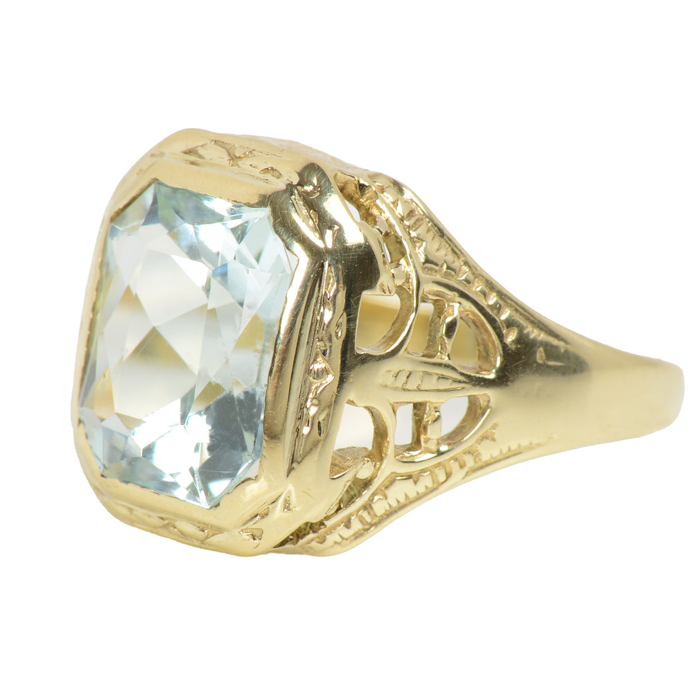 
                      
                        Serenity - Vintage Aquamarine Gold Ring
                      
                    