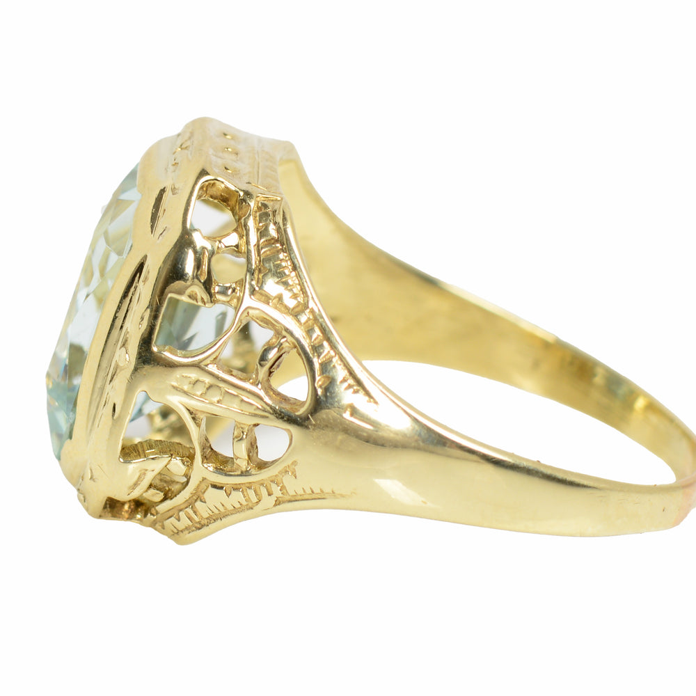 
                      
                        Serenity - Vintage Aquamarine Gold Ring
                      
                    
