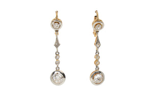 Art Deco Diamond Dangle Earrings