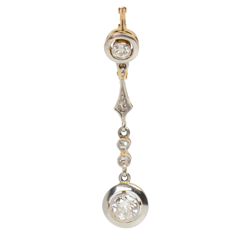 Art Deco Diamond Dangle Earrings