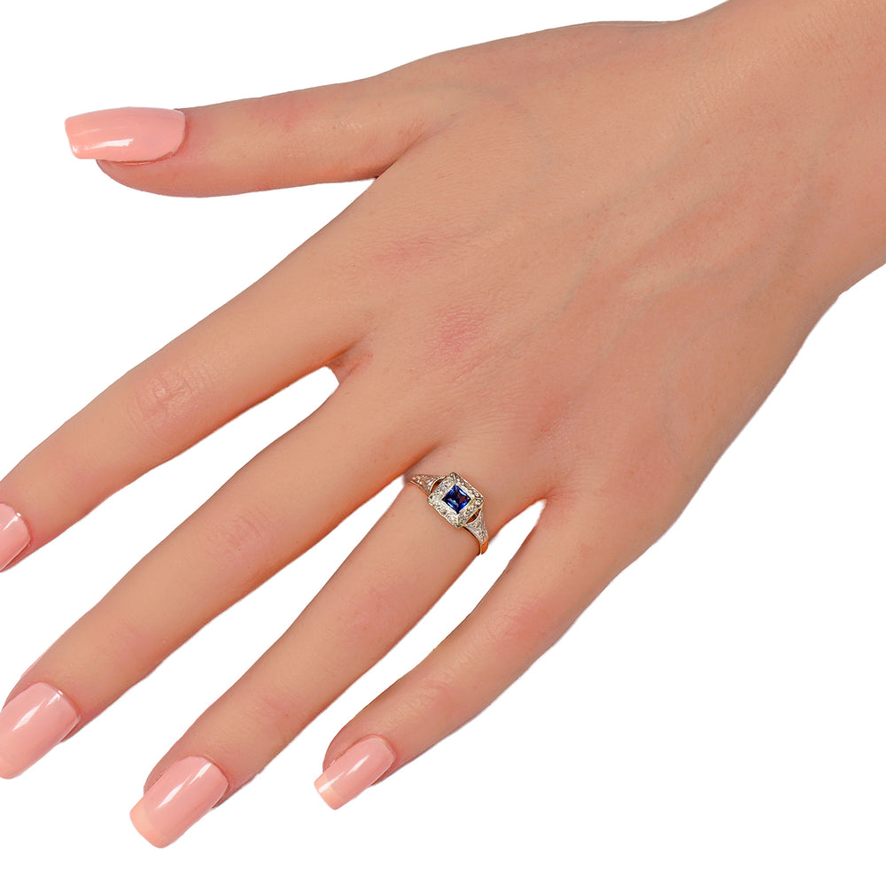 
                      
                        Art Deco Geometry in a Sapphire Diamond Ring
                      
                    