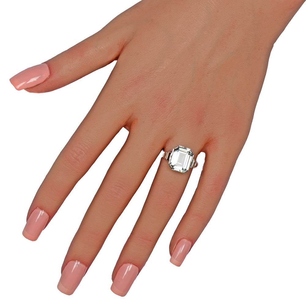 
                      
                        Aquamarine Divine - Art Deco White Gold Setting
                      
                    
