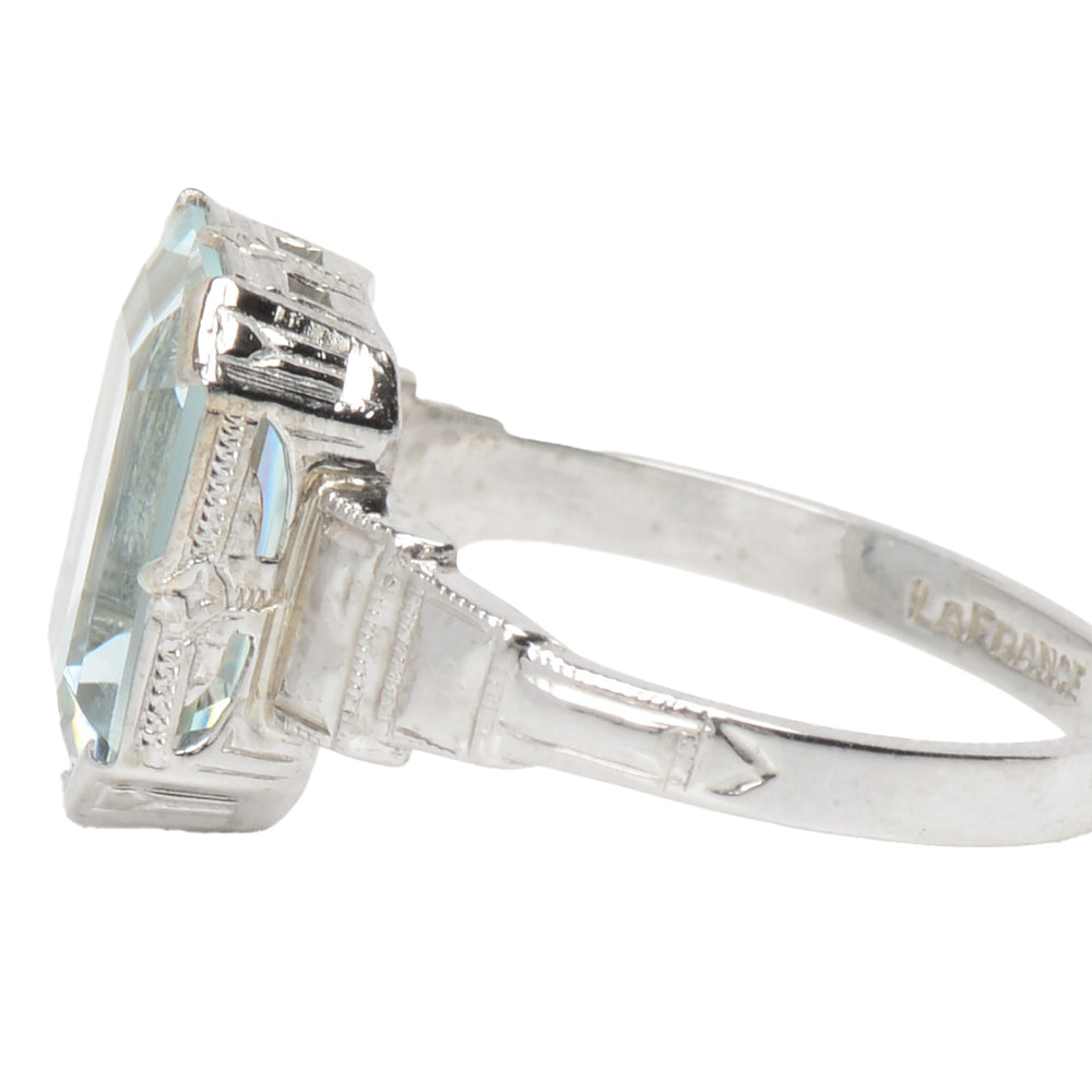 
                      
                        Aquamarine Divine - Art Deco White Gold Setting
                      
                    