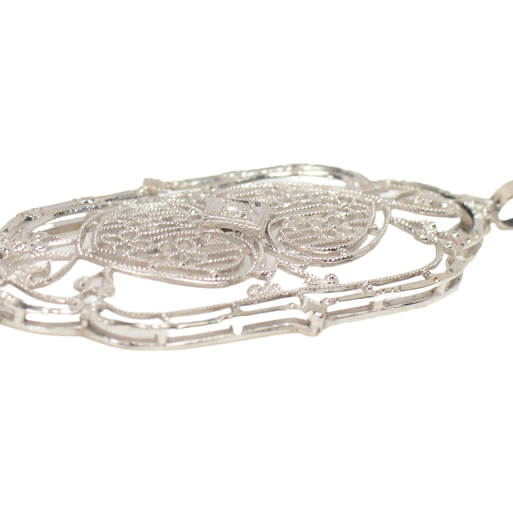 
                      
                        Tracery - Art Deco Filigree Diamond Pendant
                      
                    