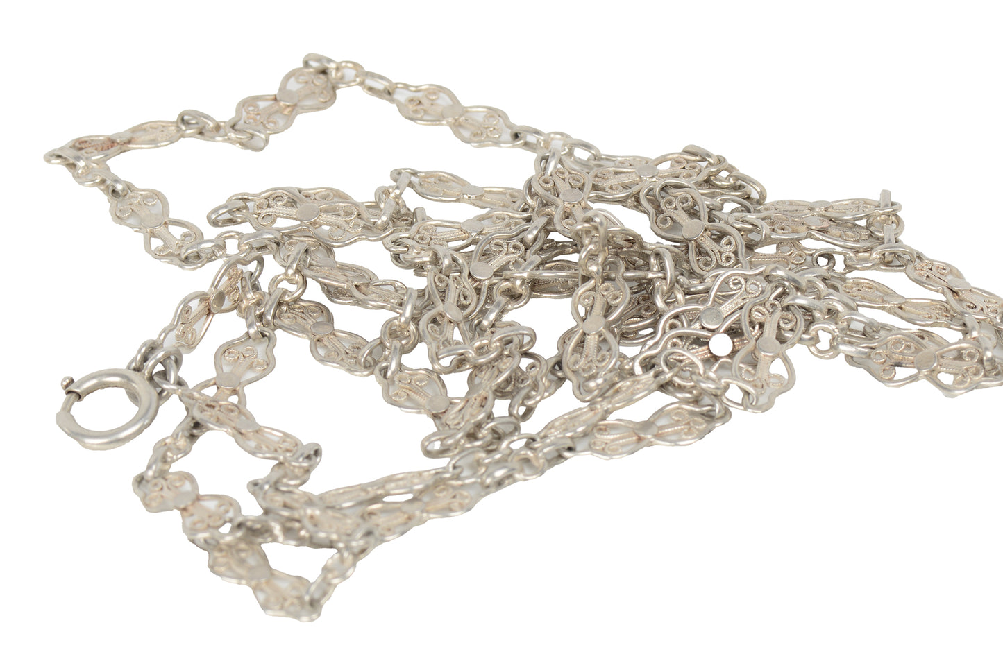 Art Nouveau French French Silver Long Chain