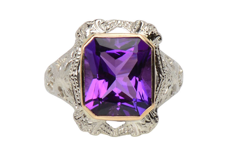 Jazz Hands - Stellar Amethyst Filigree Ring